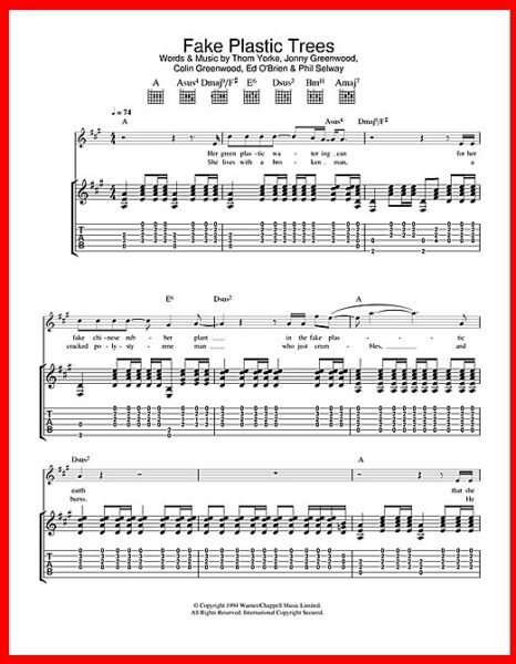 Fake Plastic Trees Chords - Easy Chords **2021 