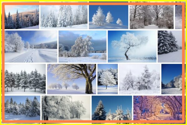 Snowy Trees, 72 Premium Background, Wallpaper 